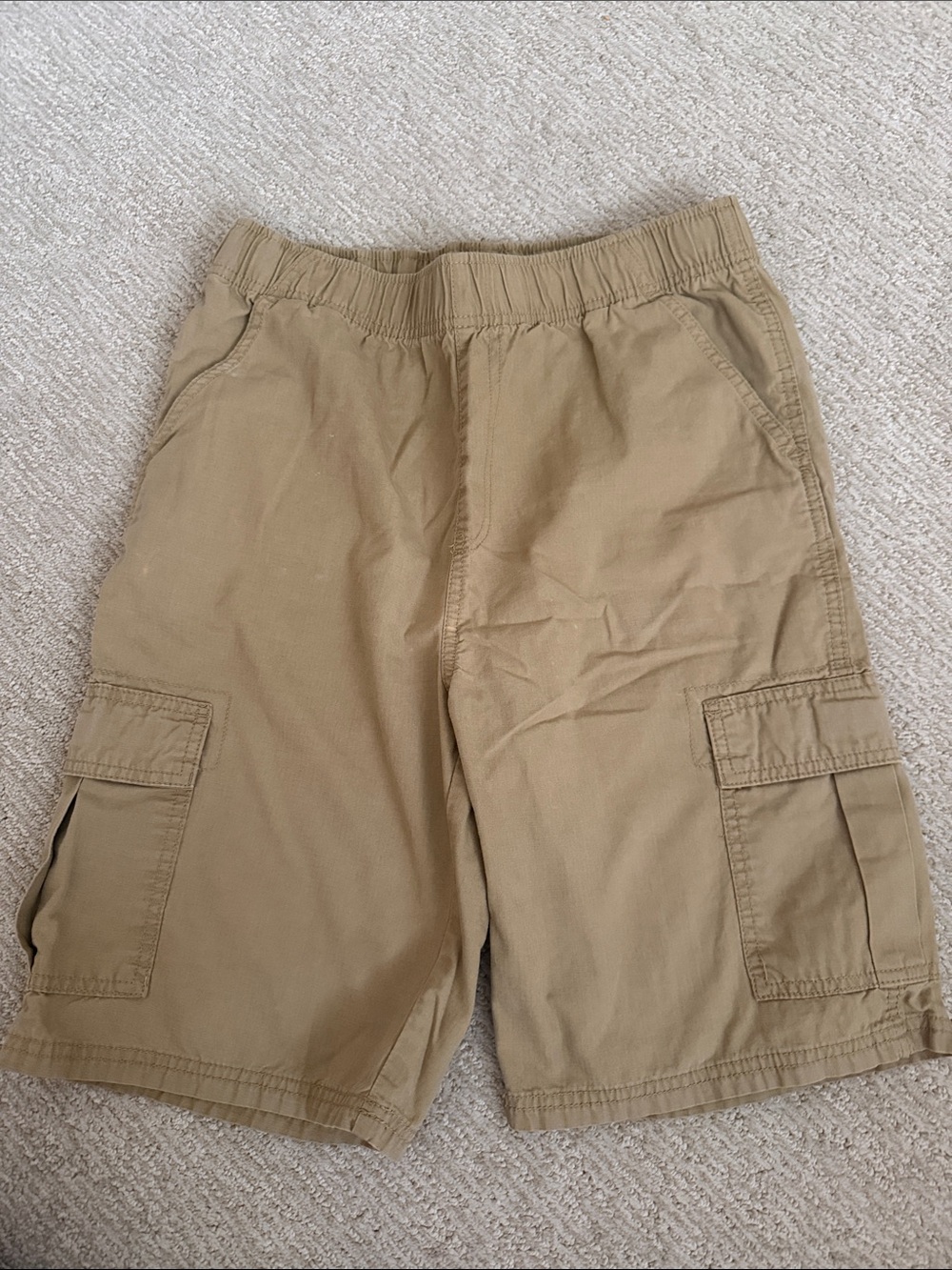 Children Place Boys Cargo Shorts in Khaki - Adjustable Elastic Waist 18